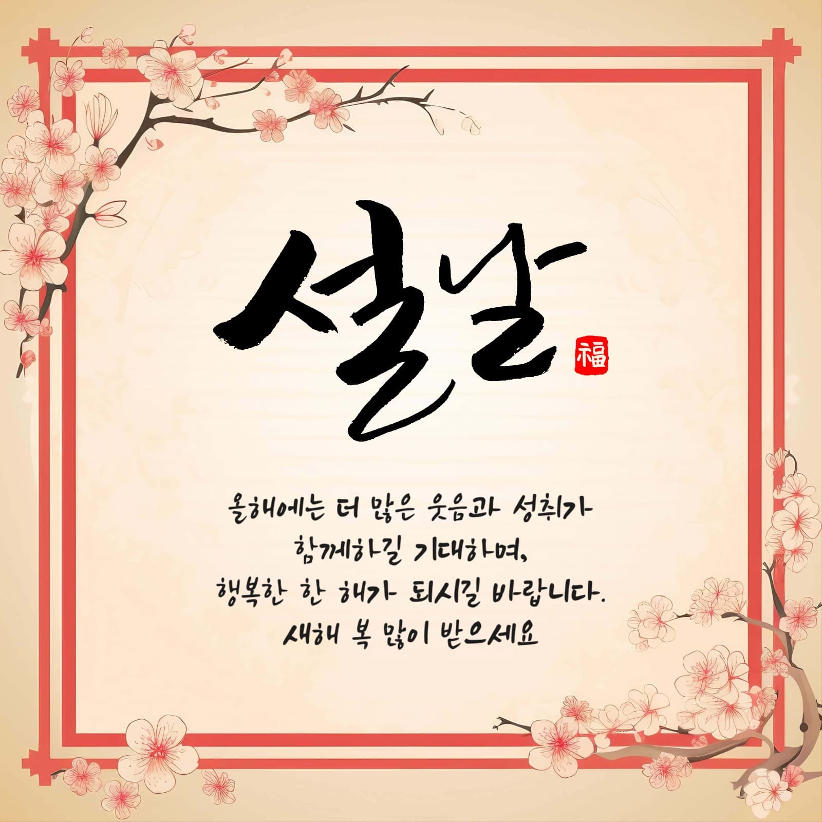 설날 인사 카드