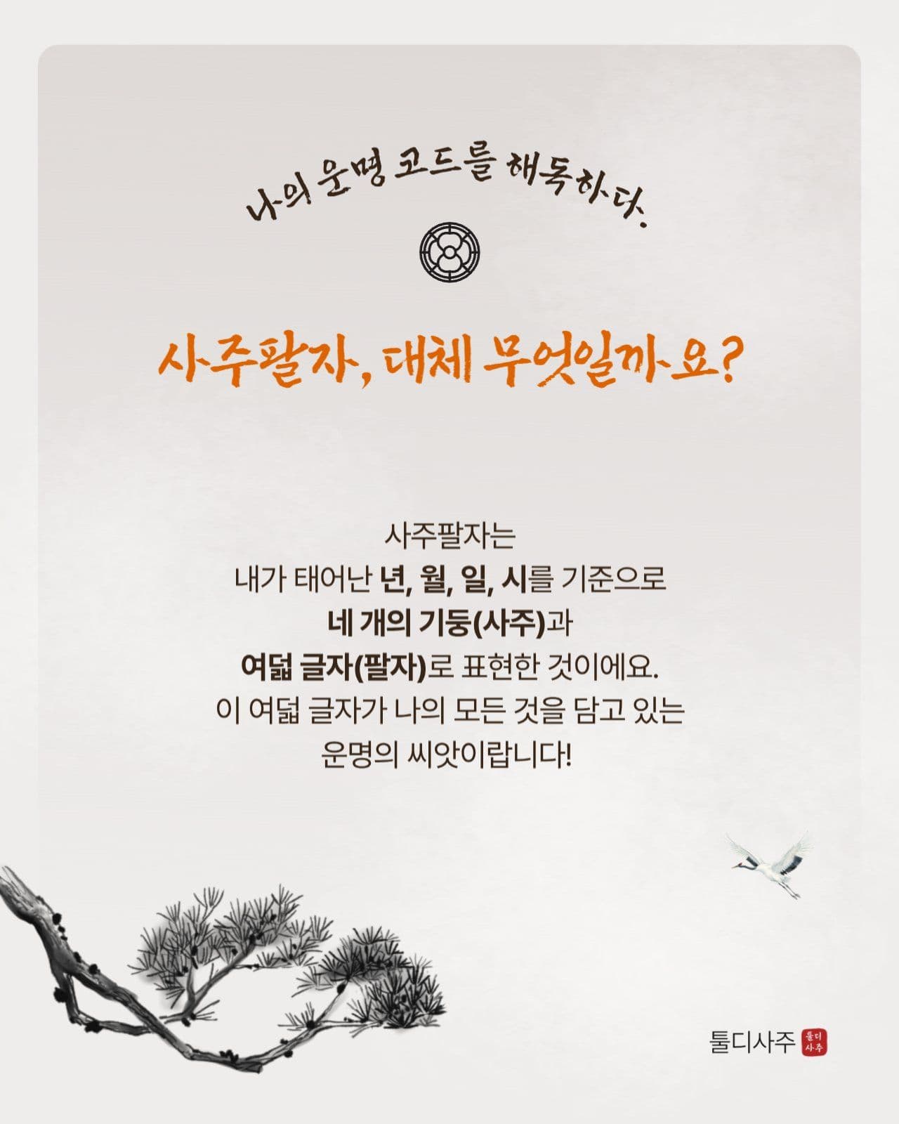 당신의 운명 사주팔자