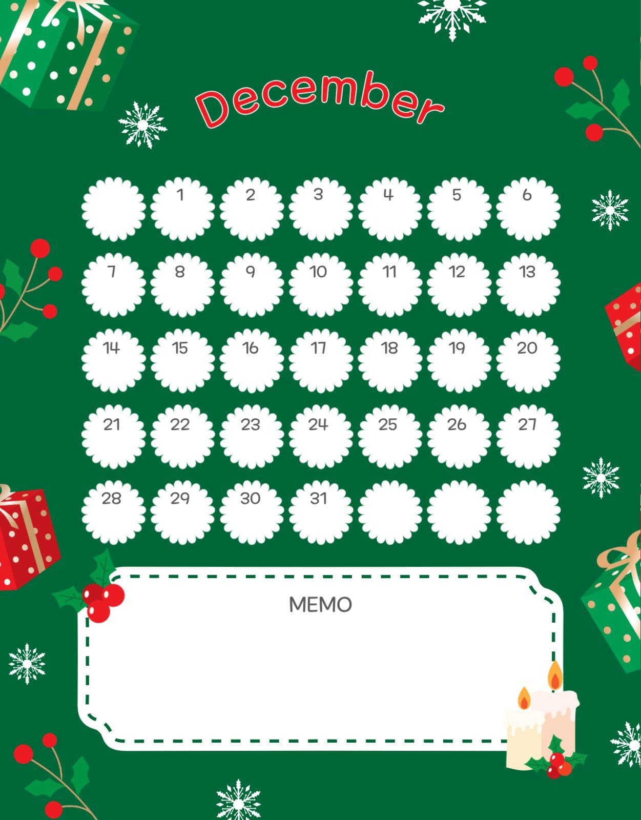 12월달력