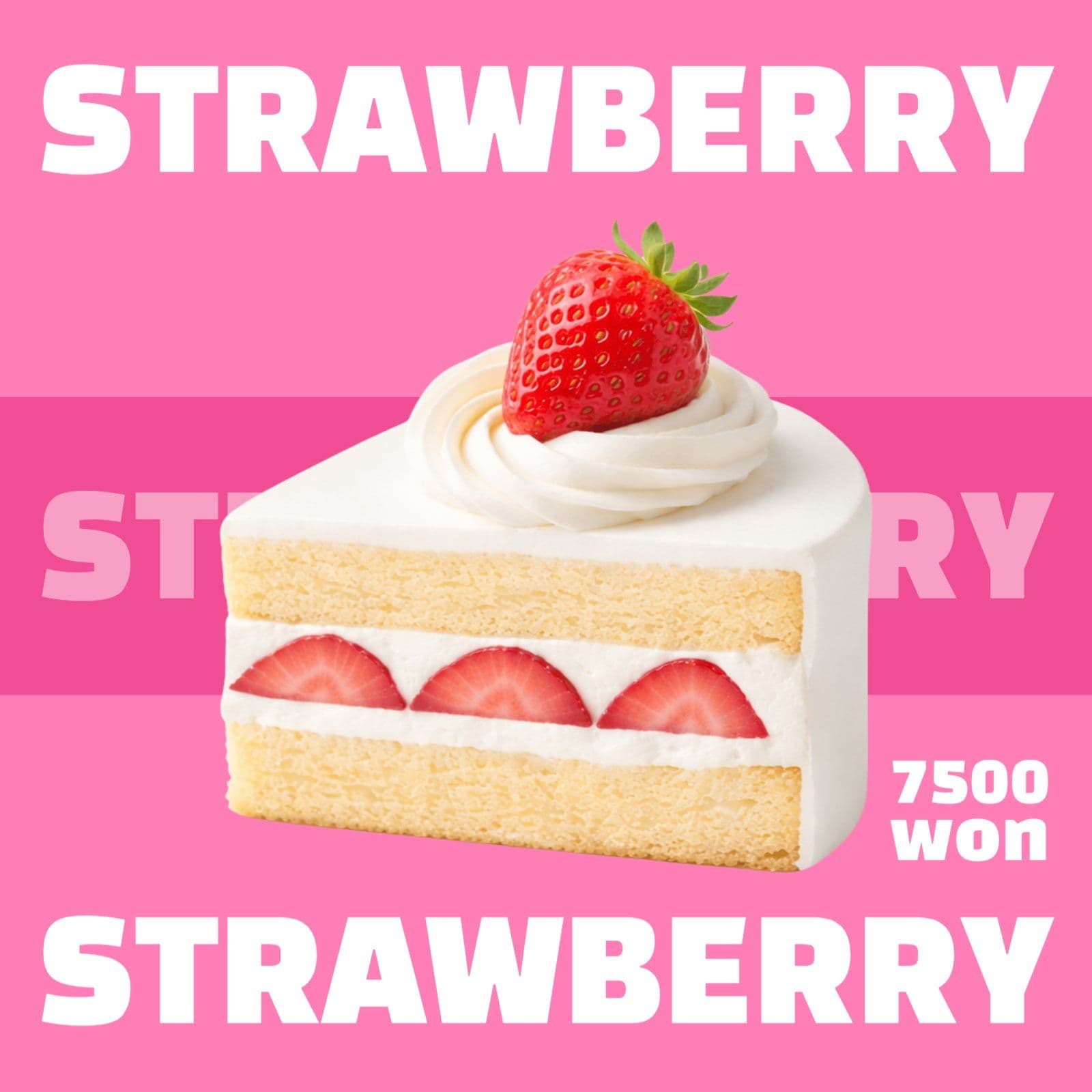 pink strawberry cake