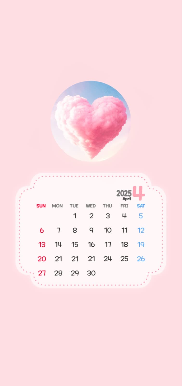 4월 달력배경