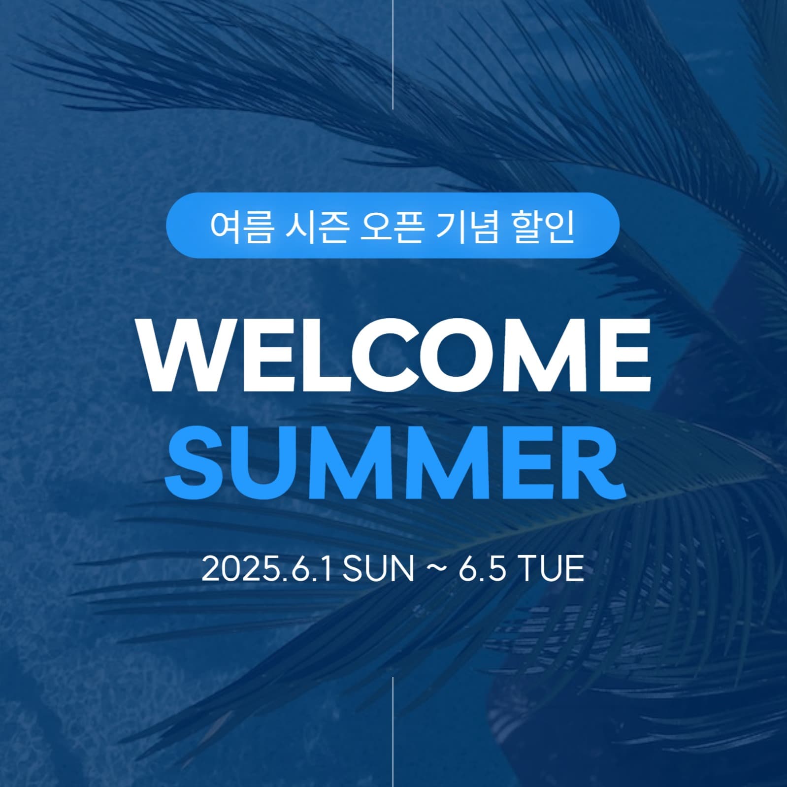 여름 시즌 오픈 기념 할인 이벤트