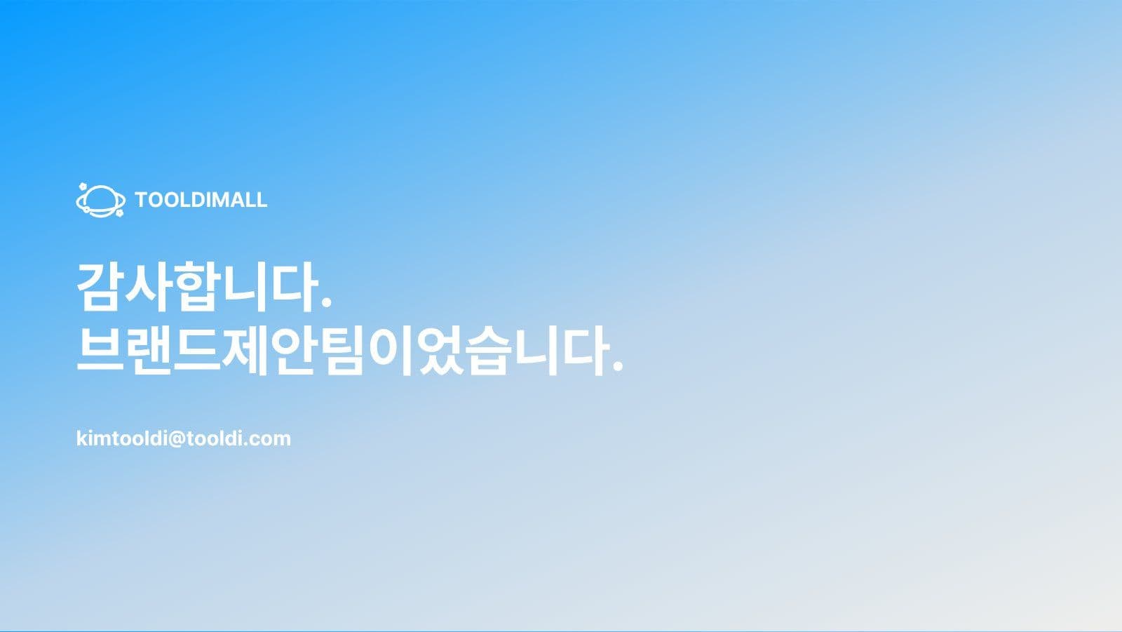 블루 포인트 비즈니스 서비스 제안서