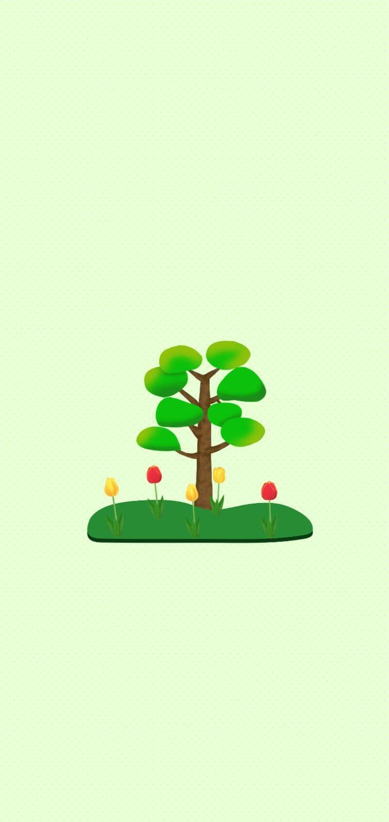 초록 숲속 튤립 정원 여름 배경화면 템플릿