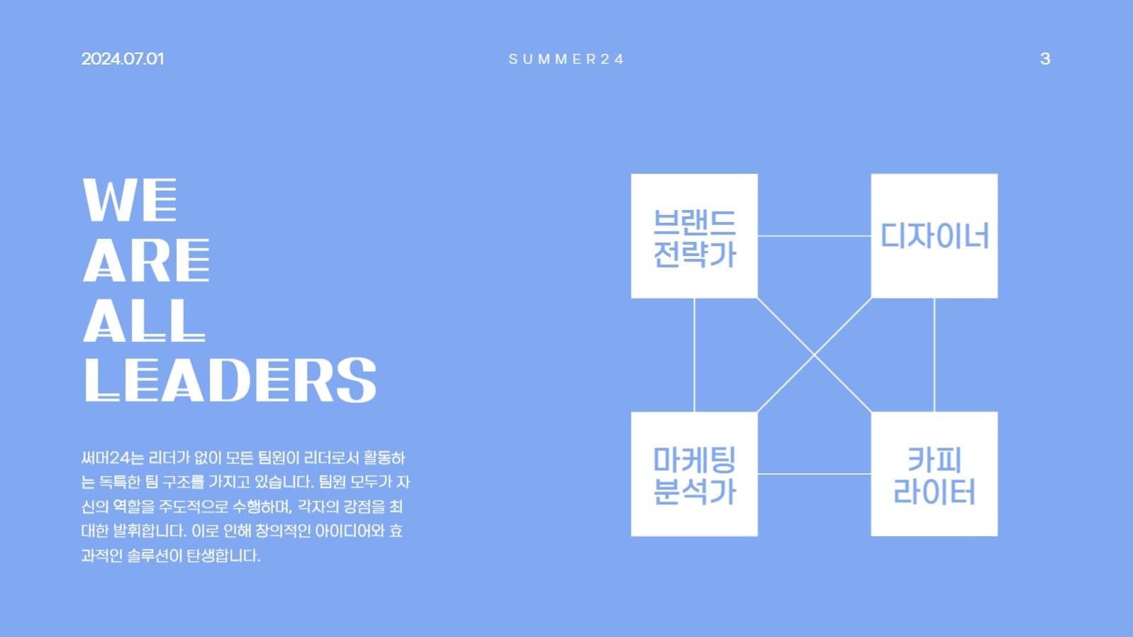 베이비블루 팀 소개 프레젠테이션