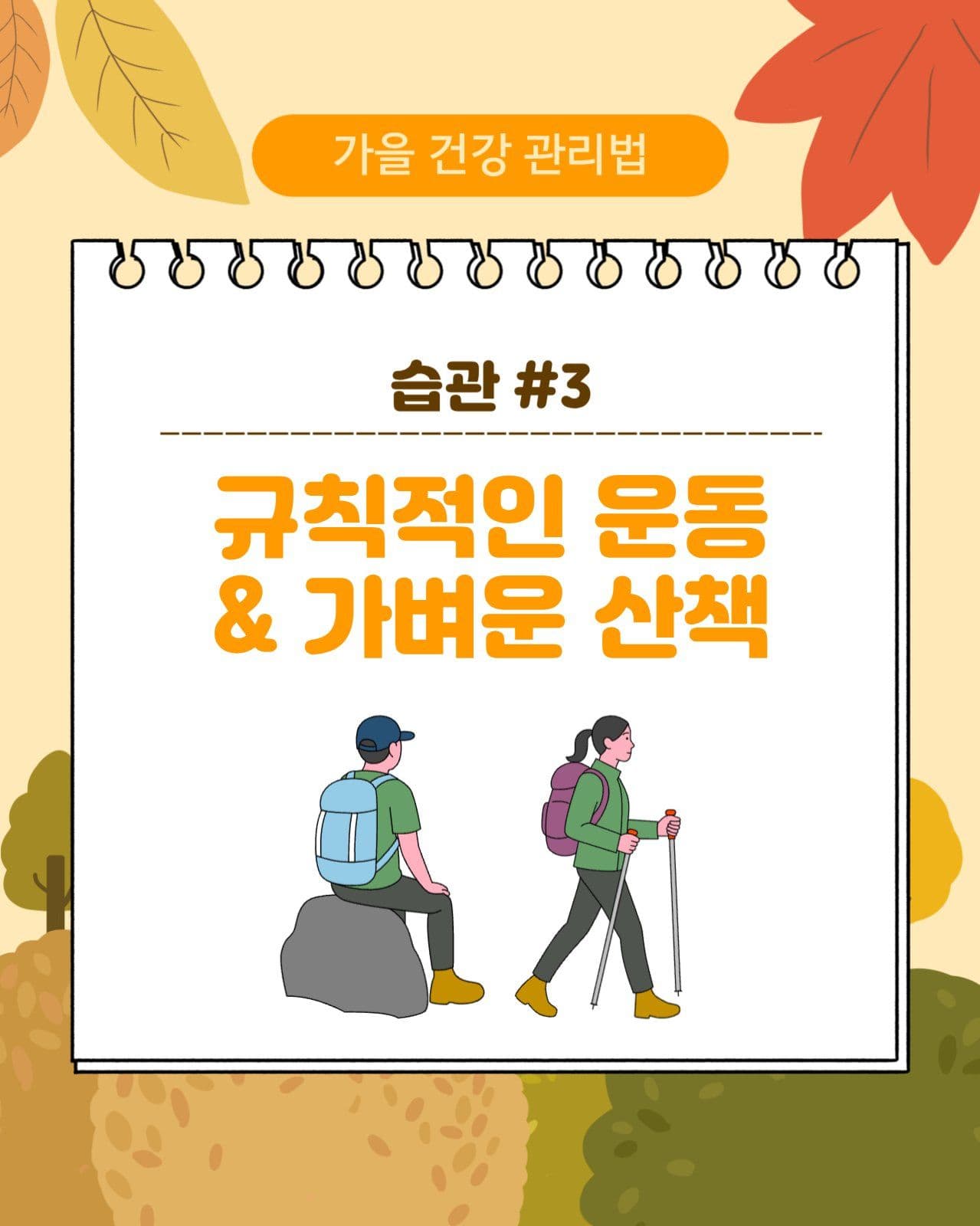 가을 환절기 건강 관리 습관 카드뉴스