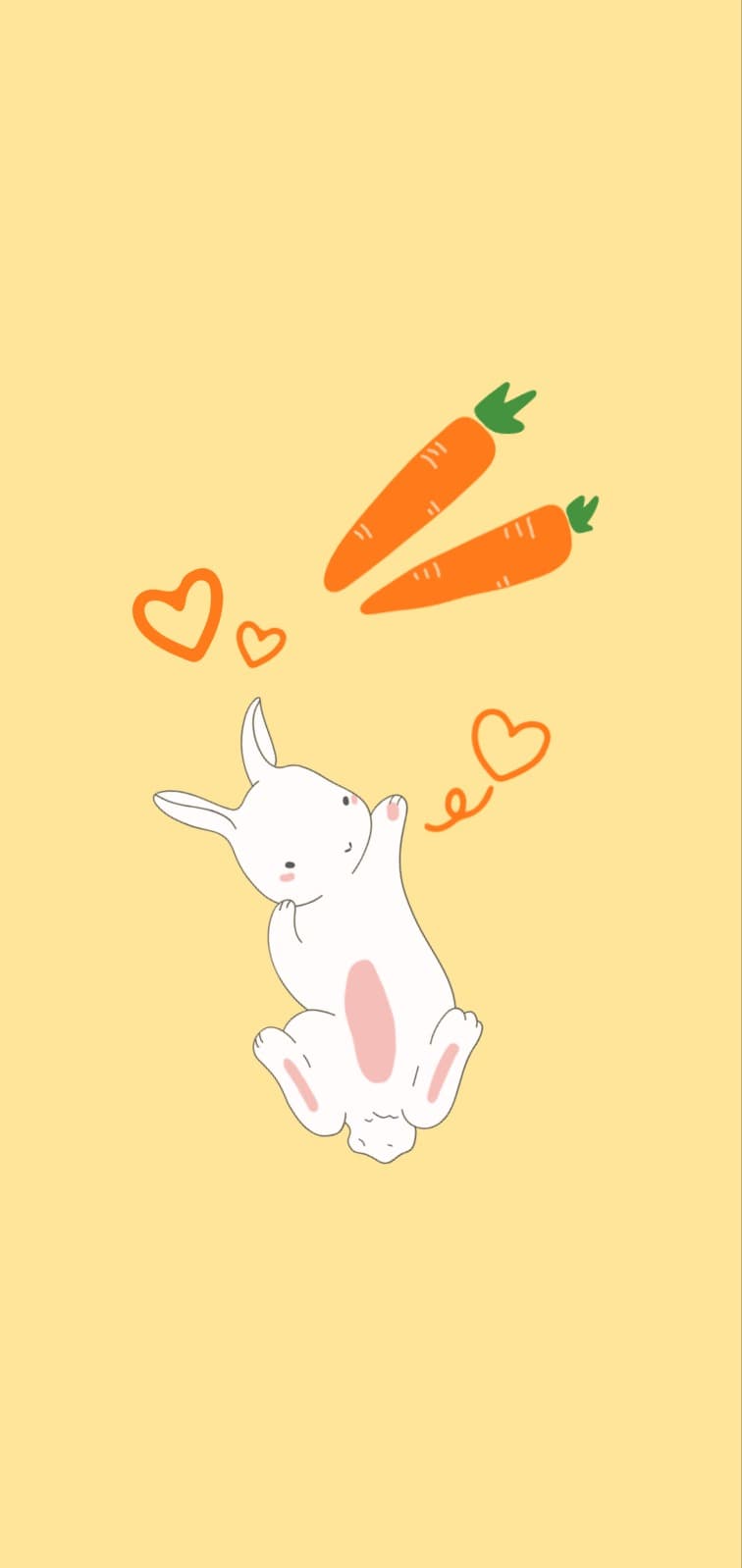 당근과 토끼 아이폰 배경화면