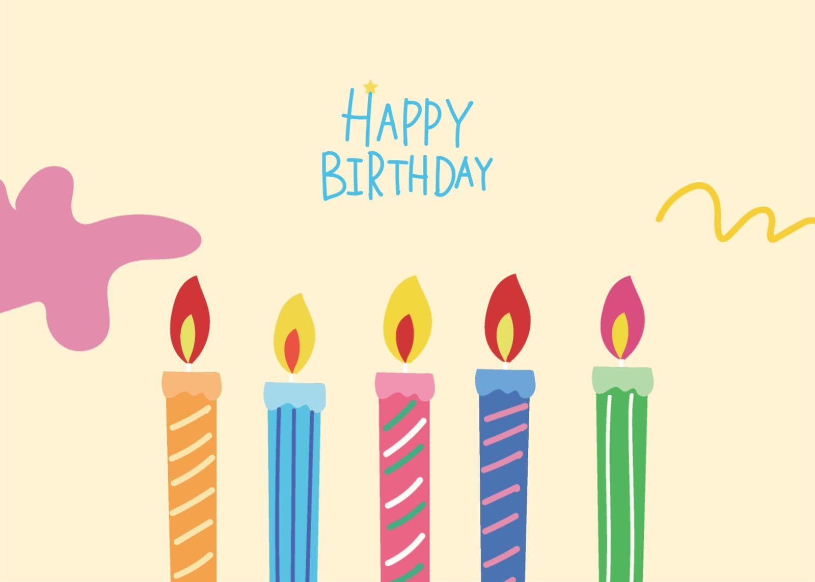 생일초 축하카드