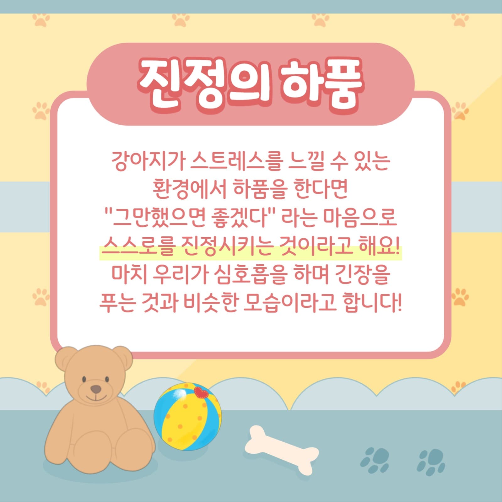 강아지 하품 알기