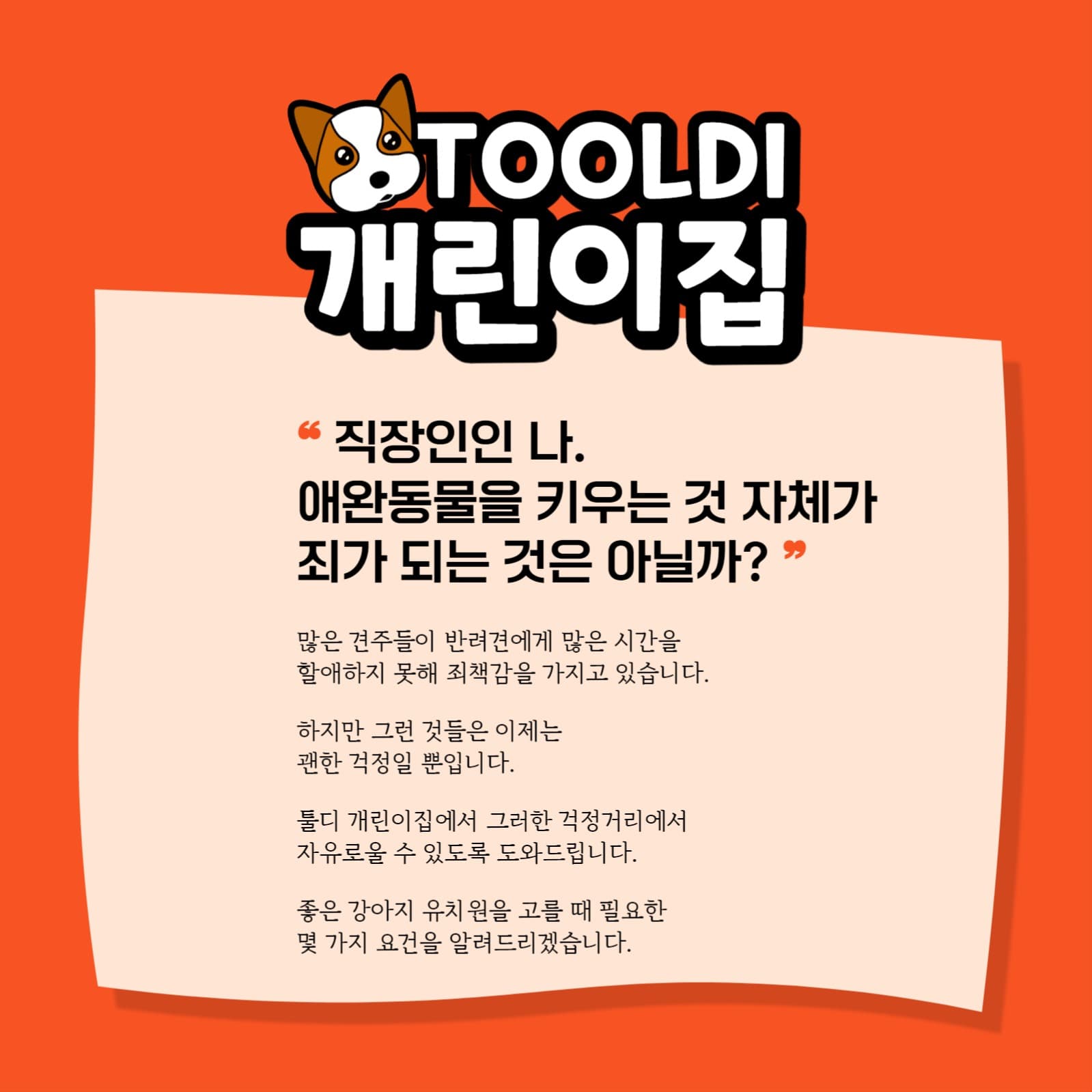 툴디 개린이집 카드뉴스
