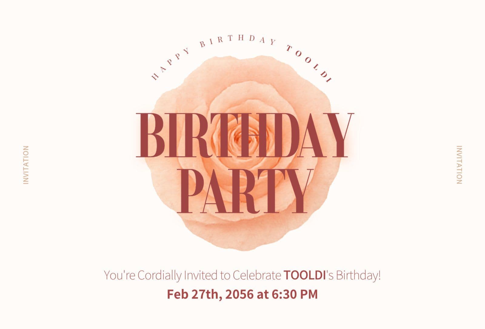 플라워 생일초대장