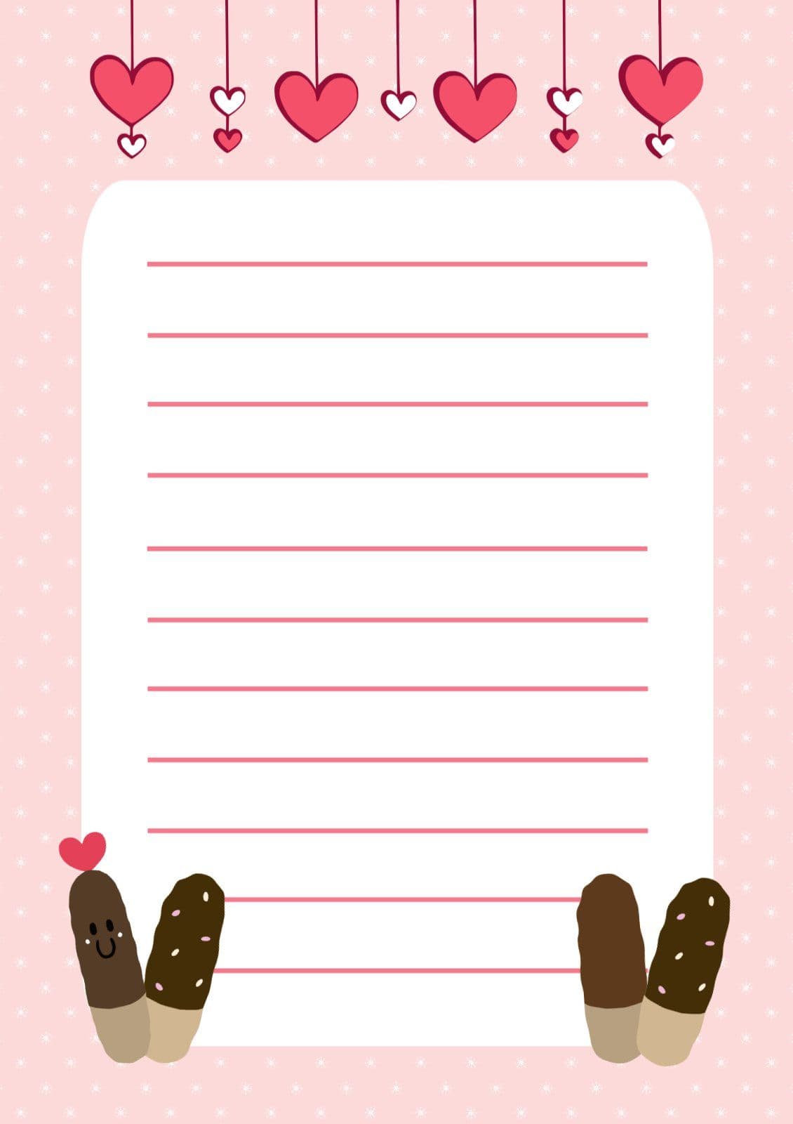 빼빼로데이하트편지지