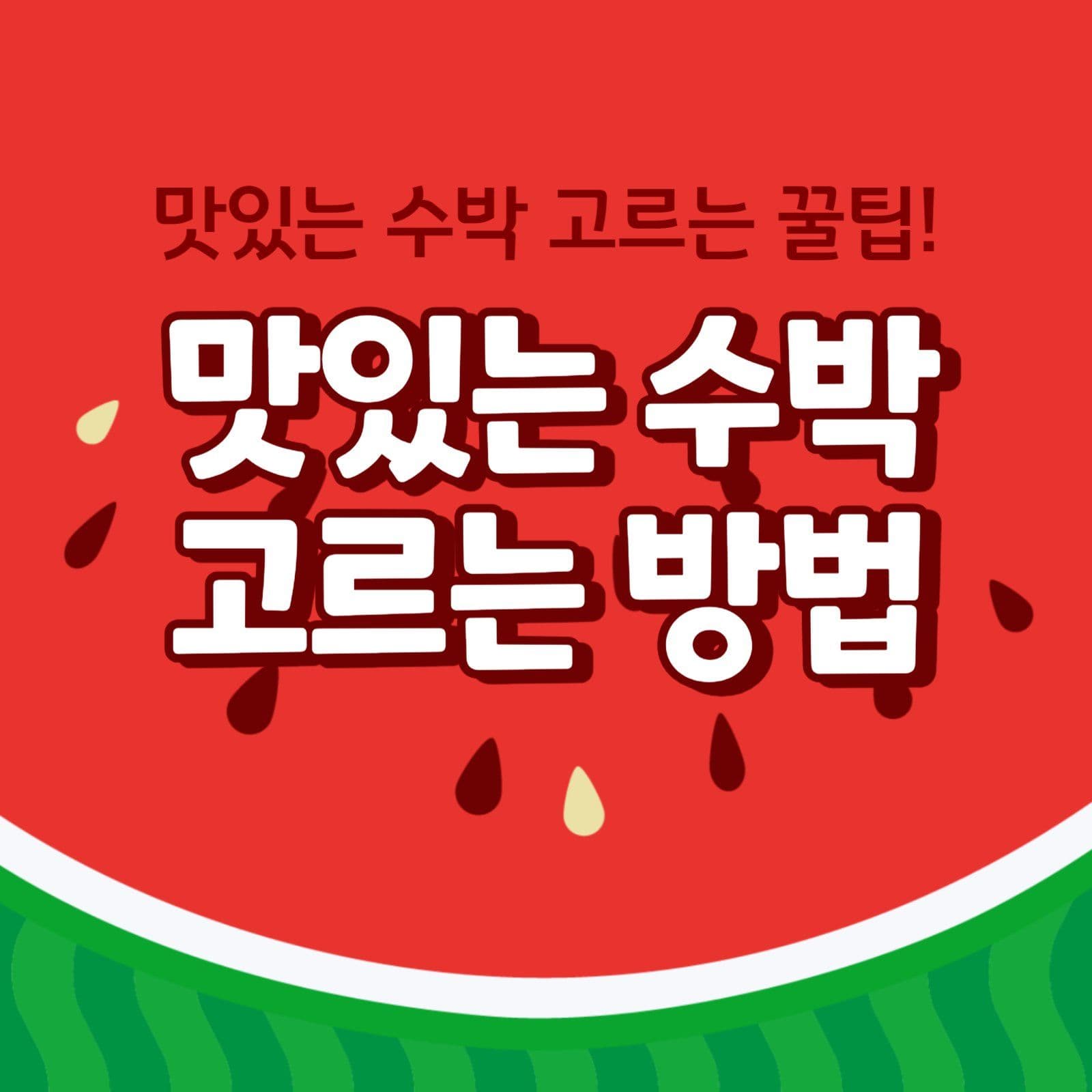 맛있는 수박 고르는 방법