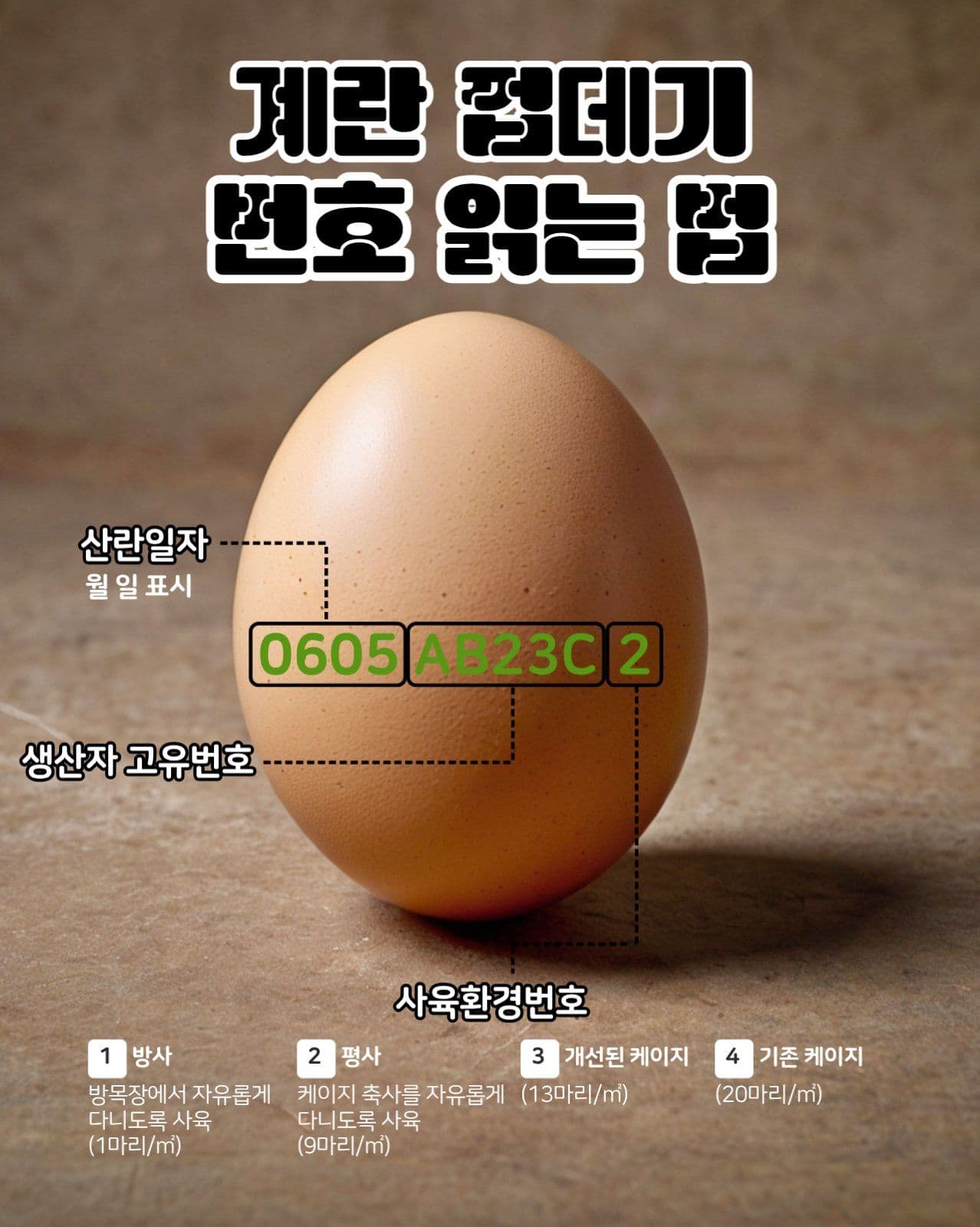 계란 껍데기 번호 읽는법