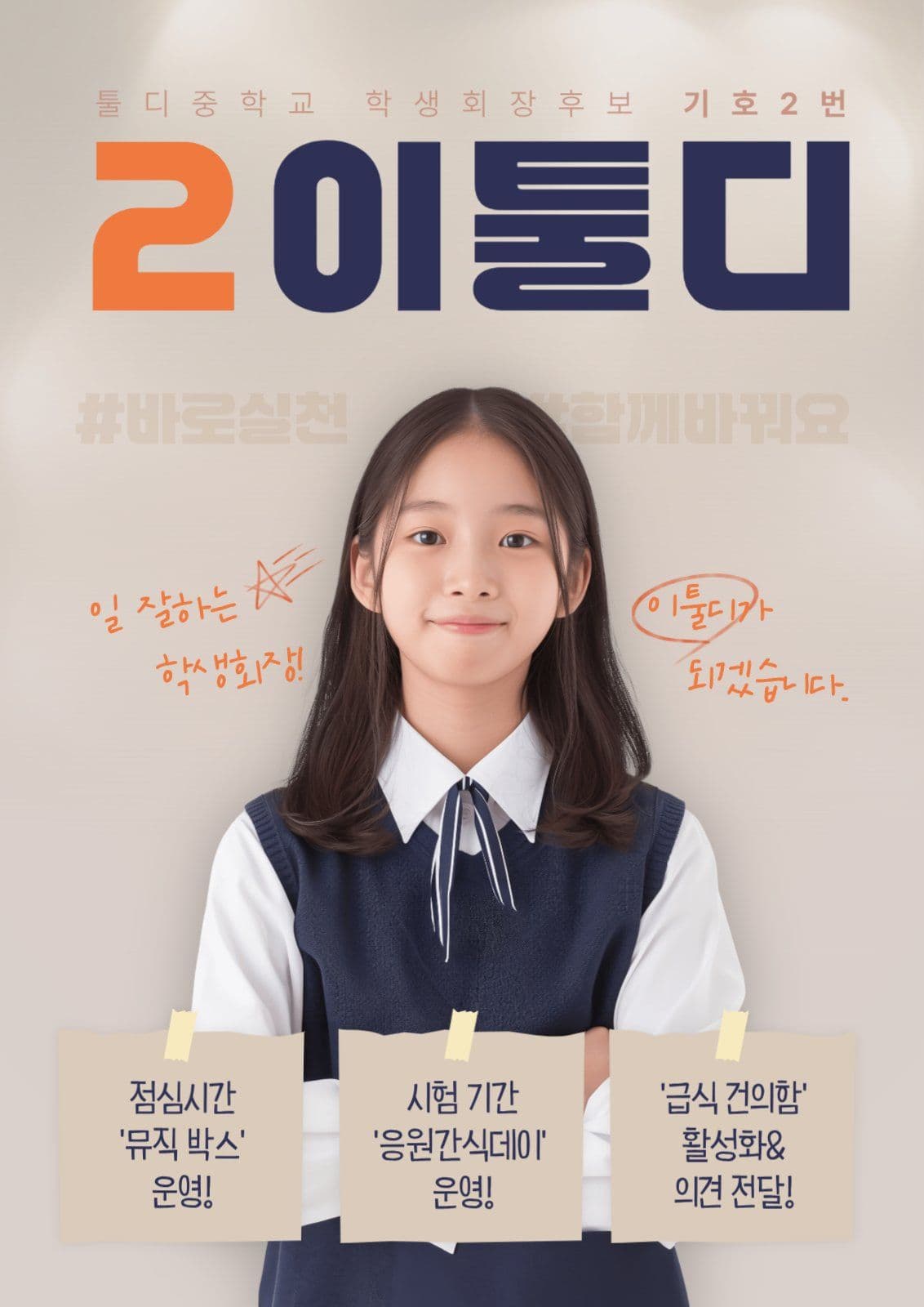 오렌지네이비 학생회장 부회장 선거 포