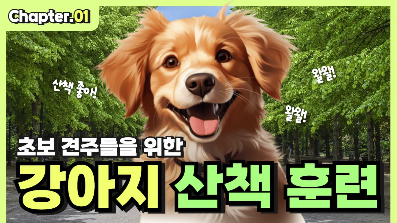 강아지 훈련 유튜브 썸네일
