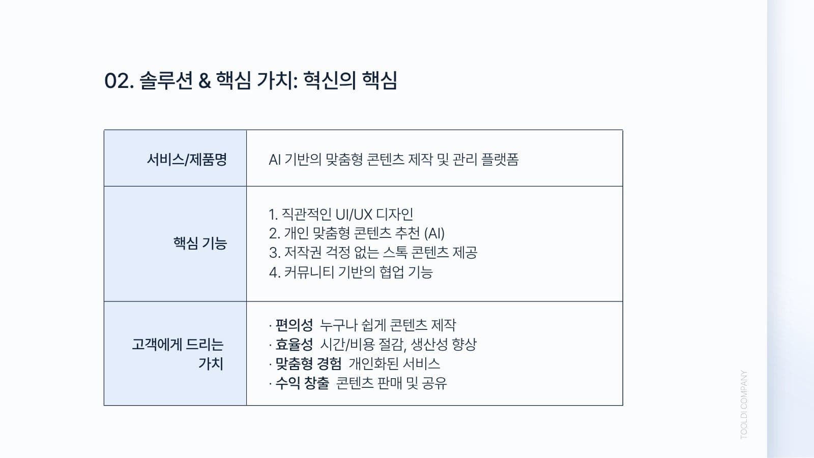 화이트블루 깔끔한 프레젠테이션