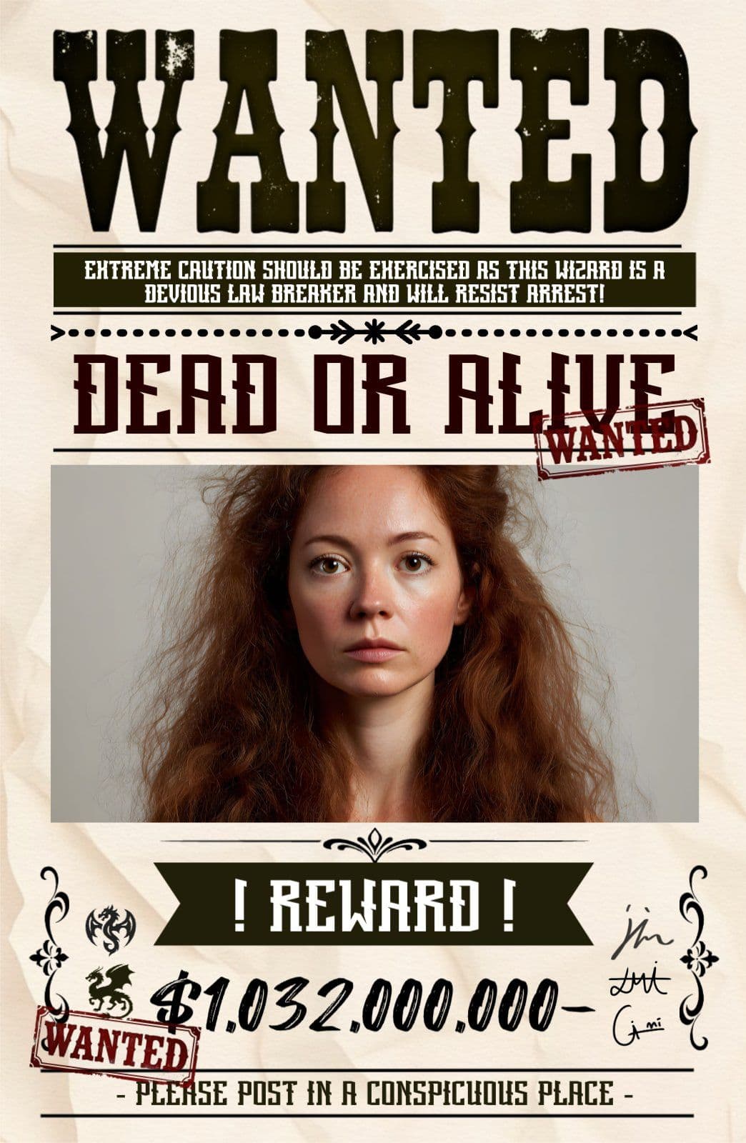 wanted card