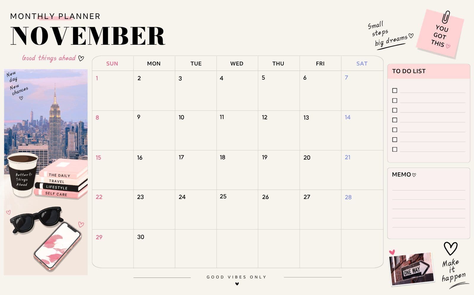 11월 먼슬리 플래너