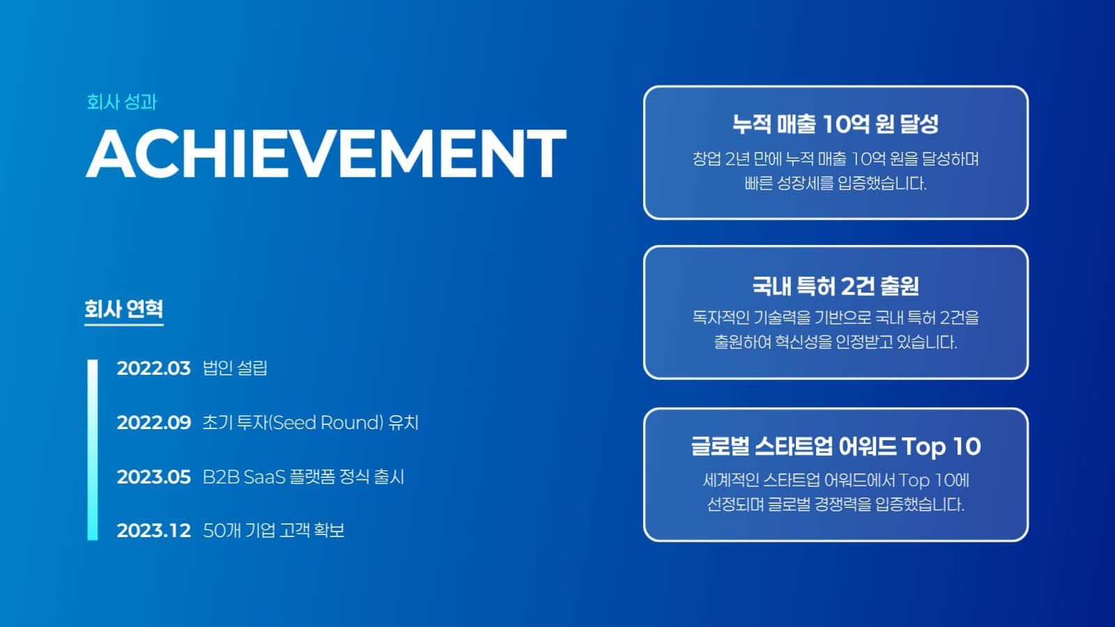 블루톤의 심플한 회사소개서 PPT