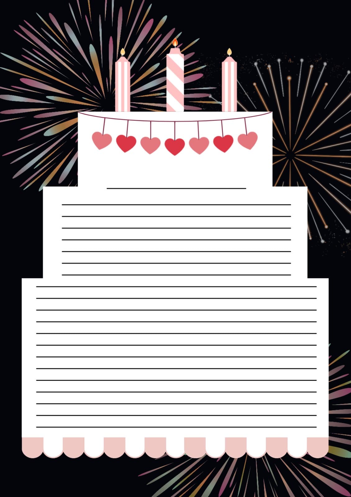 생일 축하 편지지