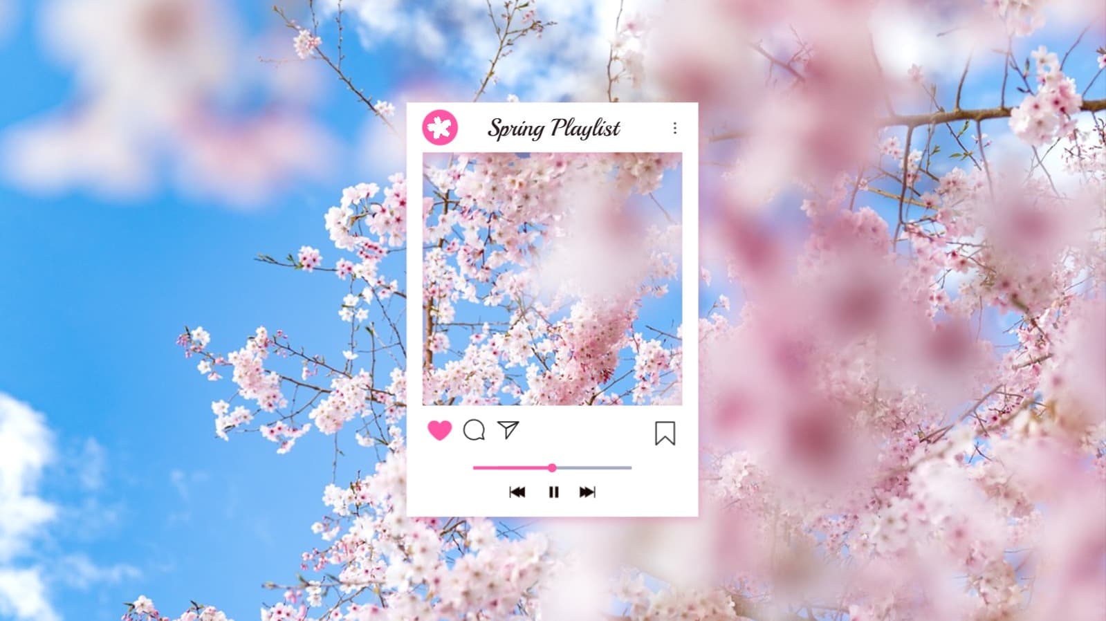 봄 플레이 리스트 유튜브 썸네일