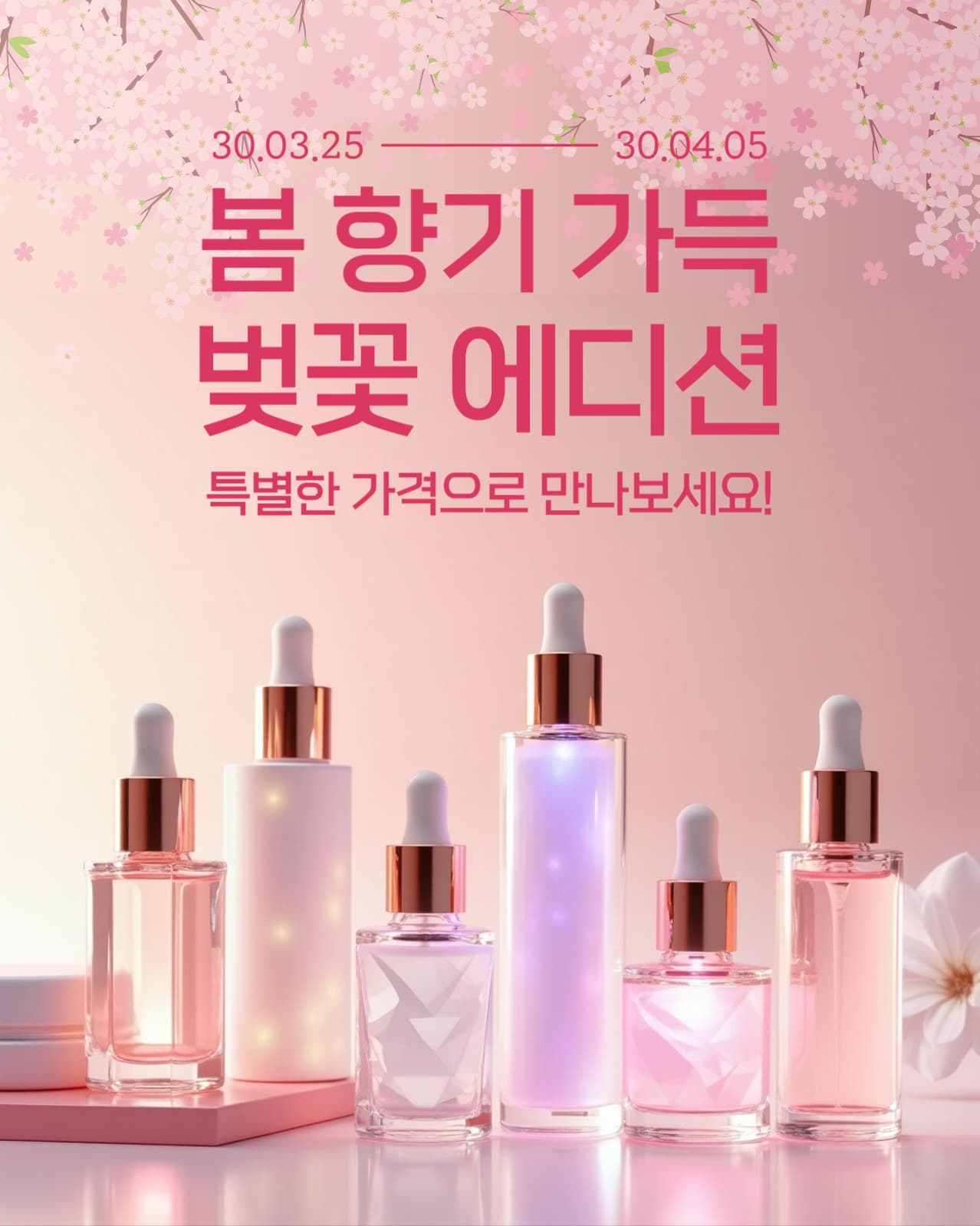 벚꽃 에디션 화장품 광고