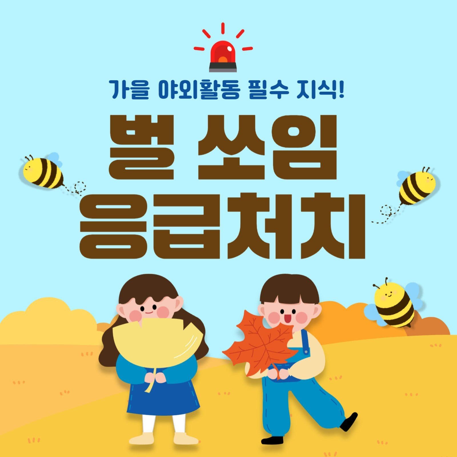 가을 벌쏘임 응급처치
