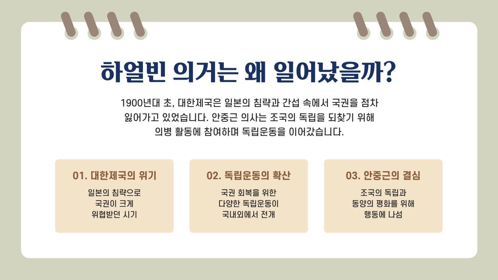 안중근 의사 하얼빈 의거 역사 교육자
