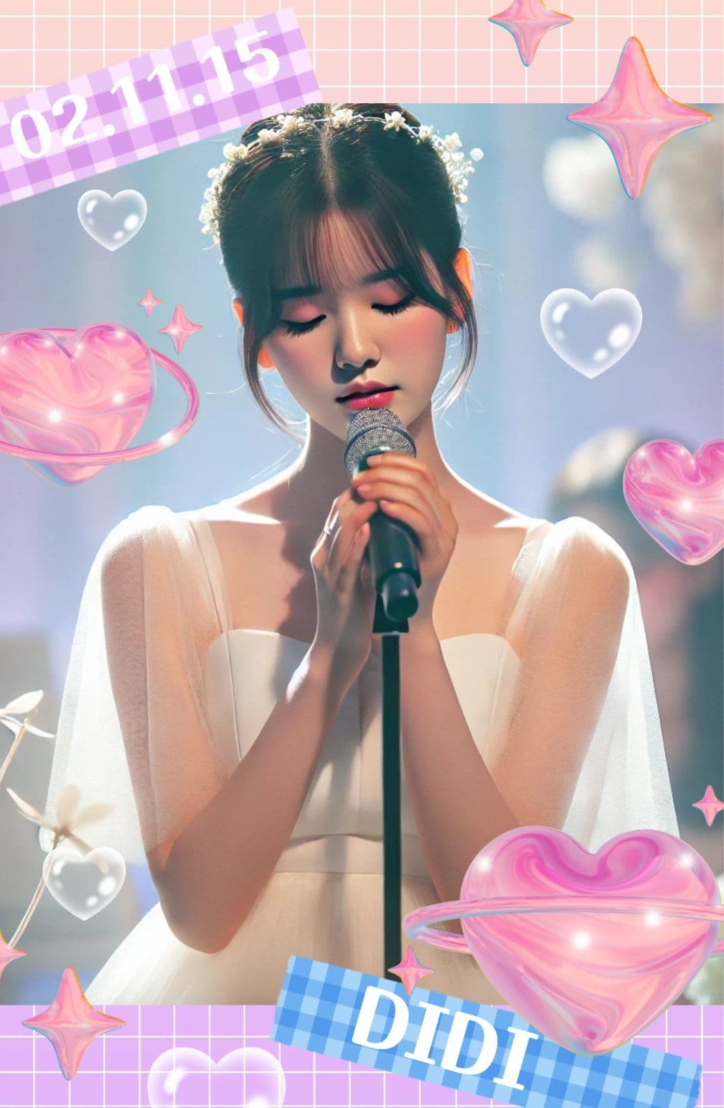 핑크 키치 스타일 포토카드