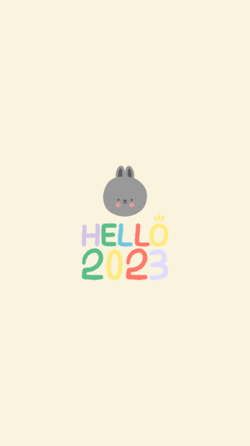 헬로우 22023 흑토끼 배경화면