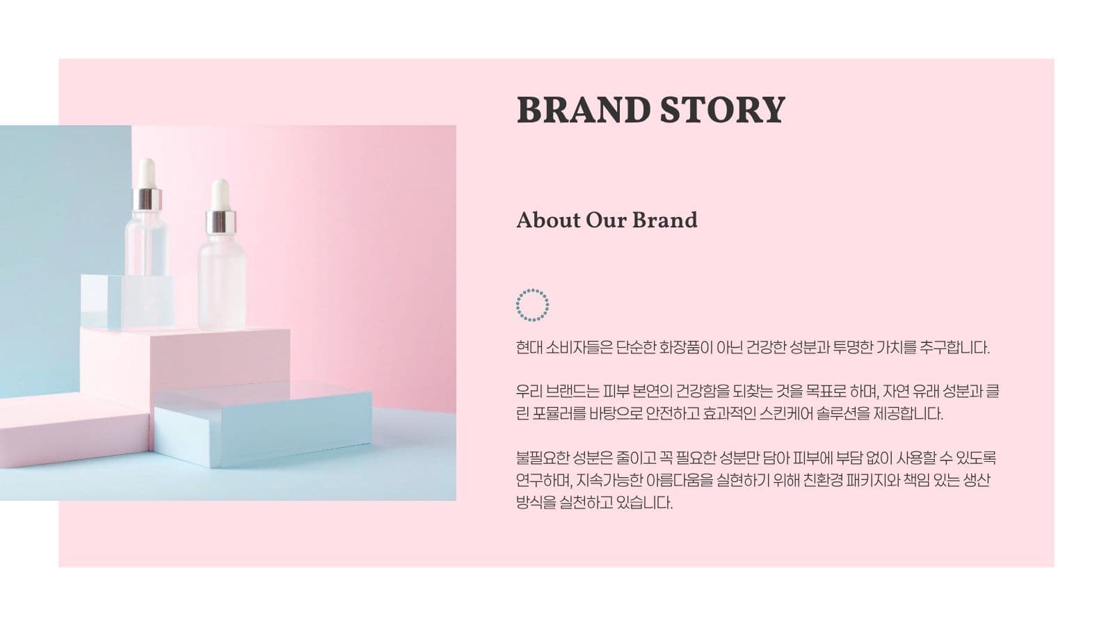 화장품 스킨 케어 브랜드 포트폴리오