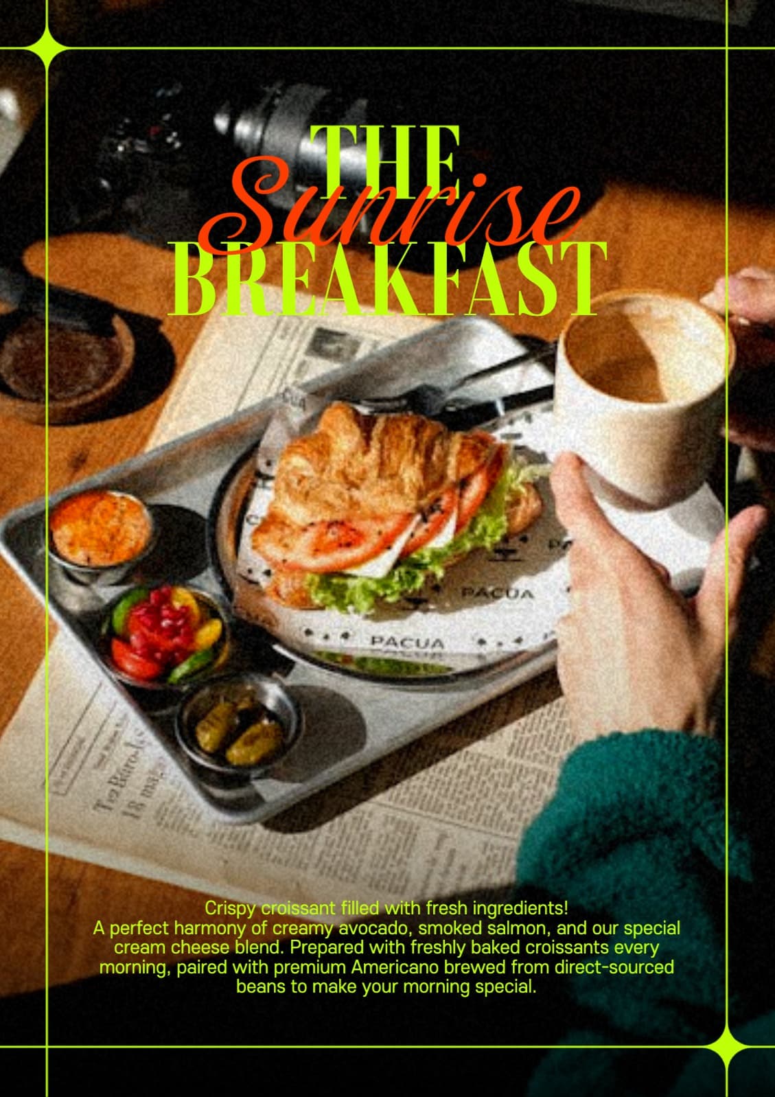 카페 샌드위치 포스터