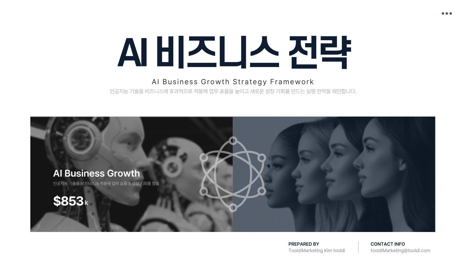 모던한 AI 비즈니스 전략 PPT