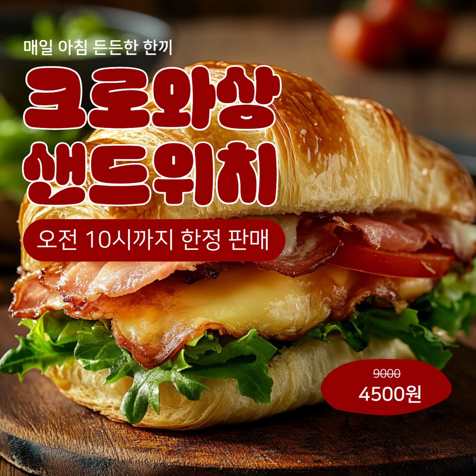 크로와상 샌드위치 