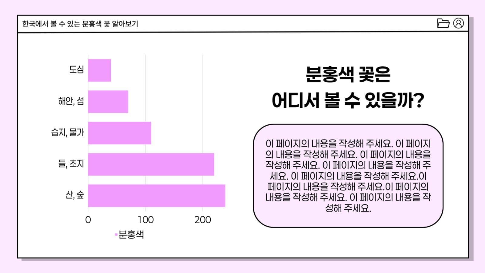 밝은 분위기의 베이직한 프레젠테이션