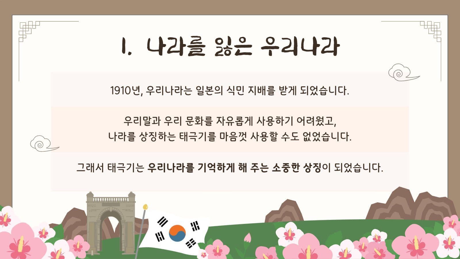 독립운동과 태극기 교육