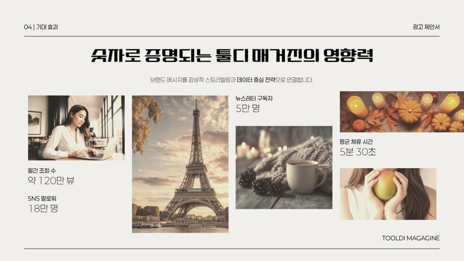 감성 매거진 잡지 광고 마케팅 제안서