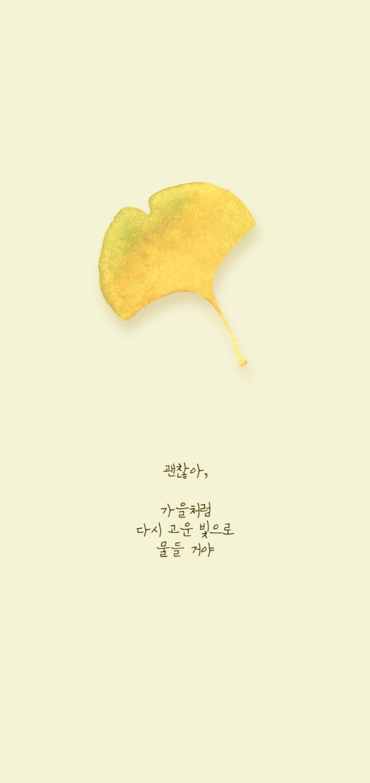 가을 은행나무 감성 배경화면