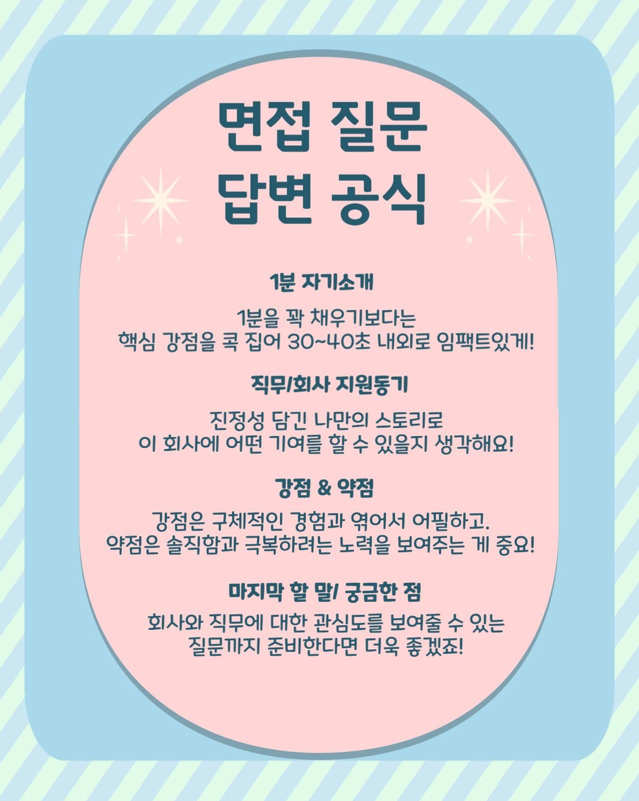 취업 면접 준비