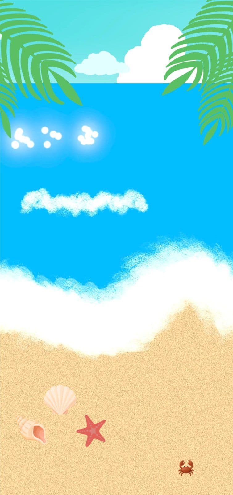여름 해변 스마트폰 배경
