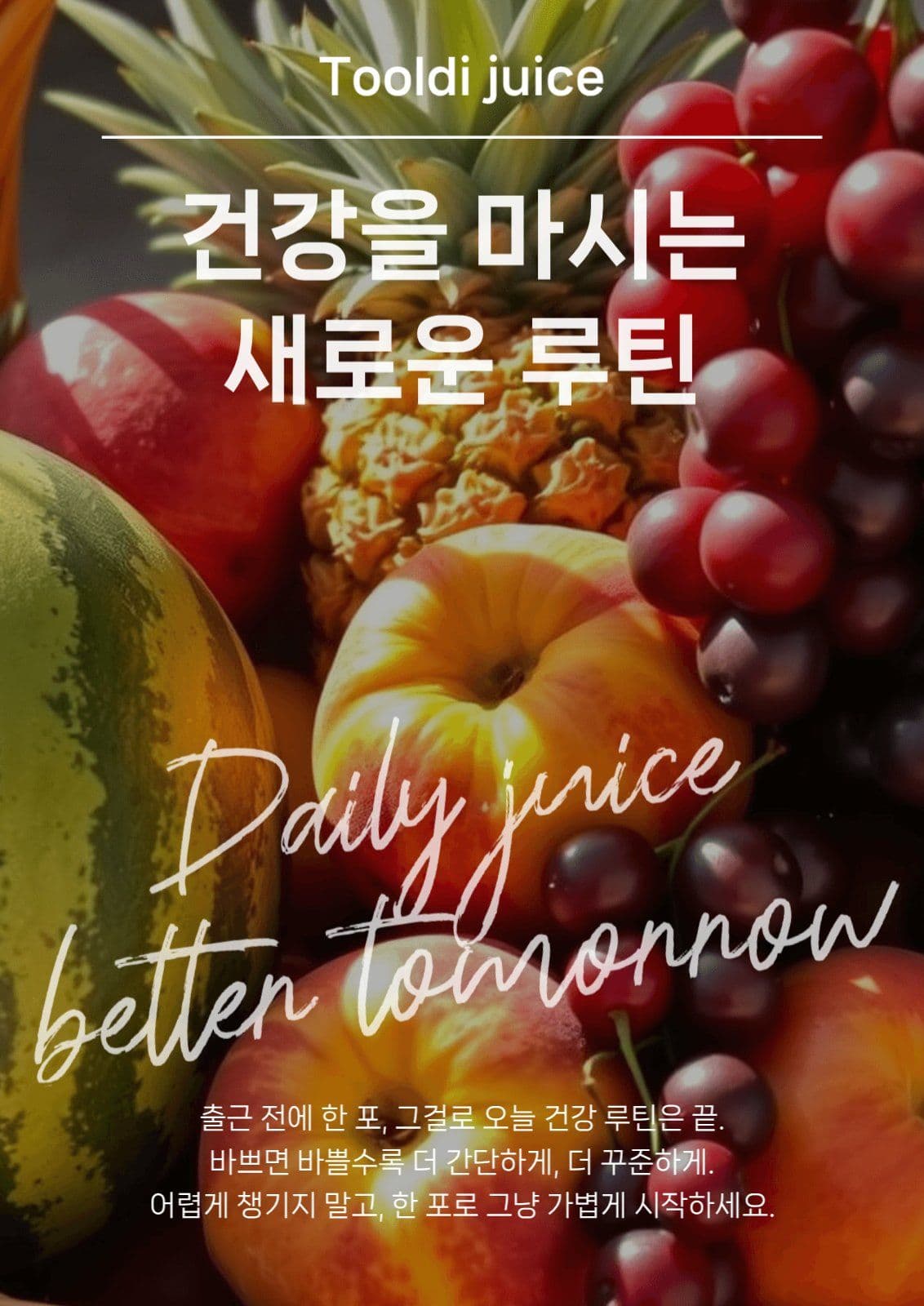 건강주스 홍보 템플릿