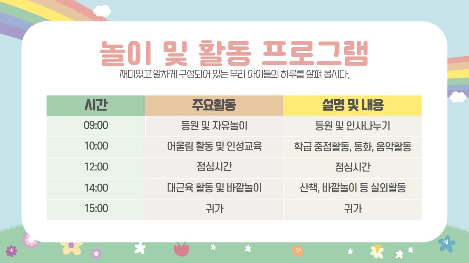 유치원 오리엔테이션