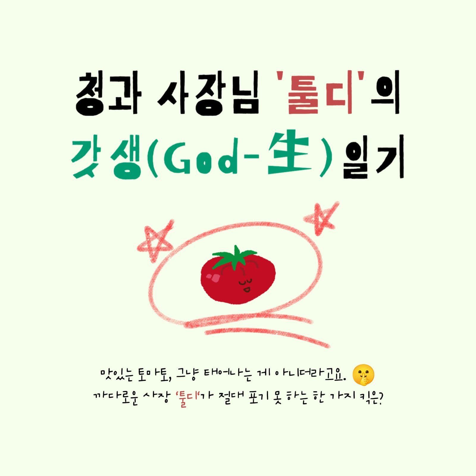 스토리형 청과 홍보 캐릭터 카드뉴스