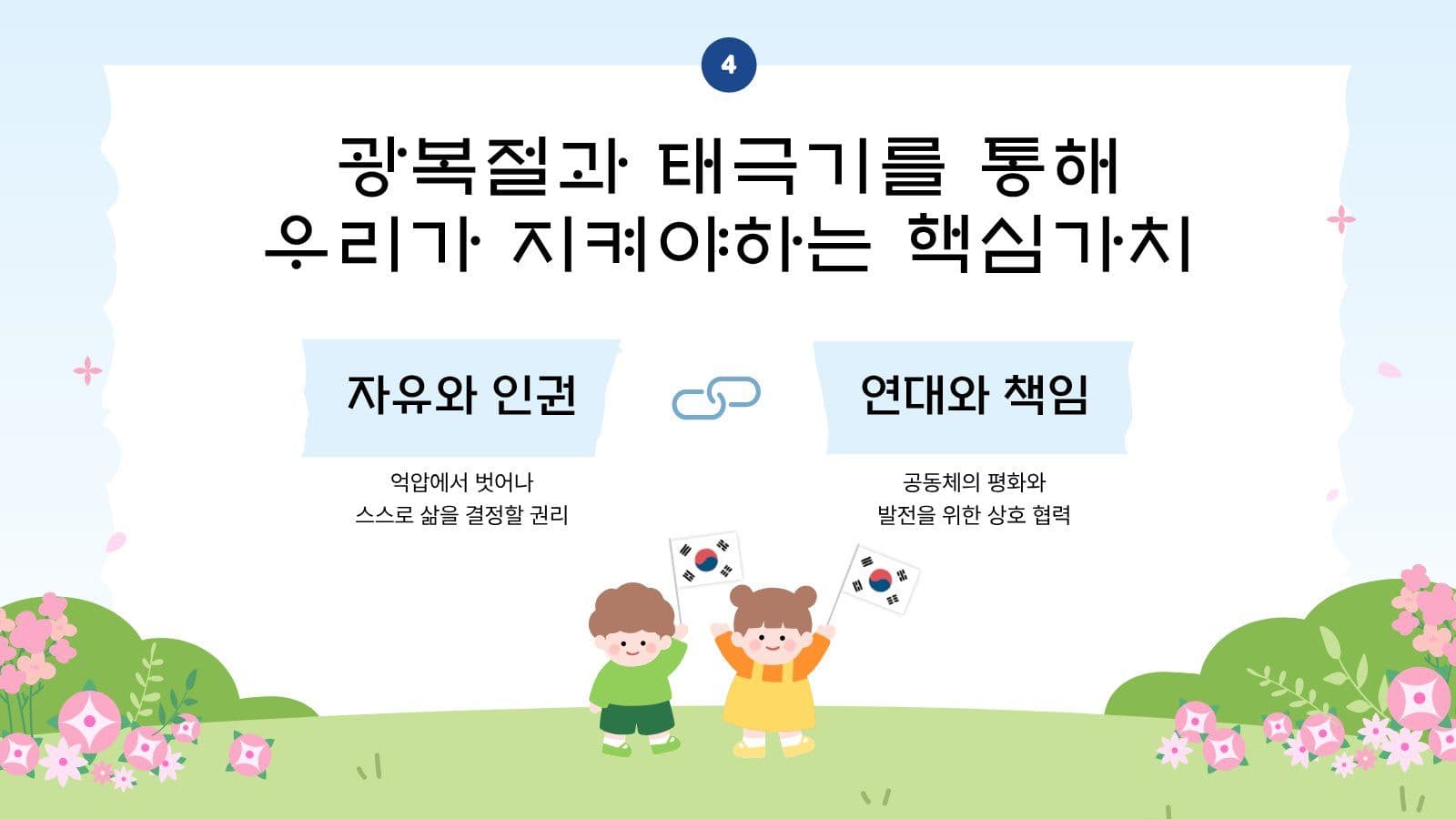 광복절과 태극기 어린이 계기 교육