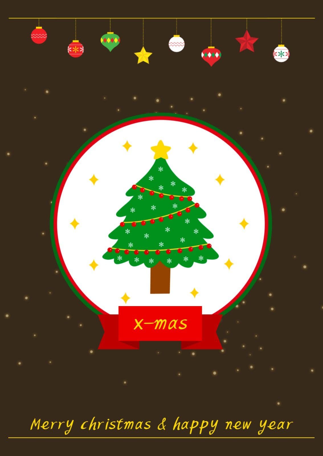 성탄절트리장식엽서