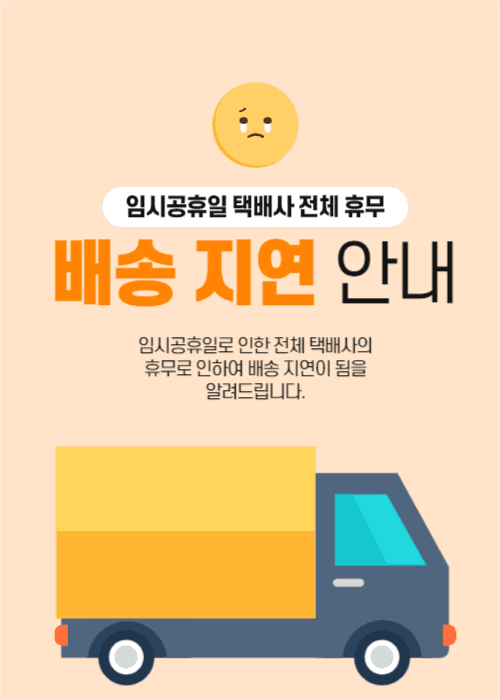 배송지연 안내 팝업