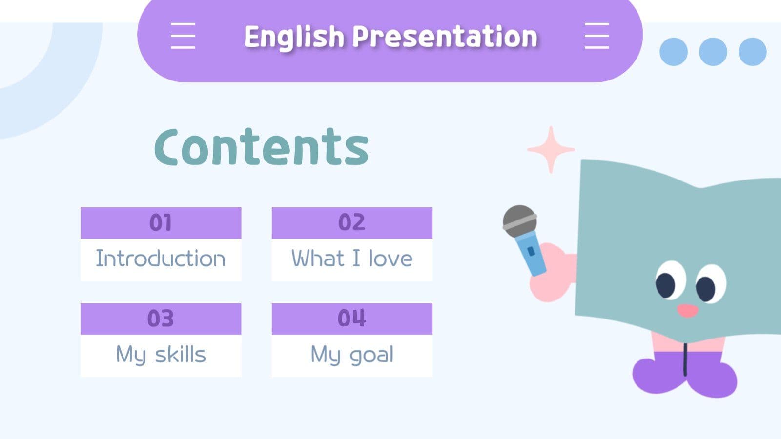 보라색 초록색 조합의 영어 ppt