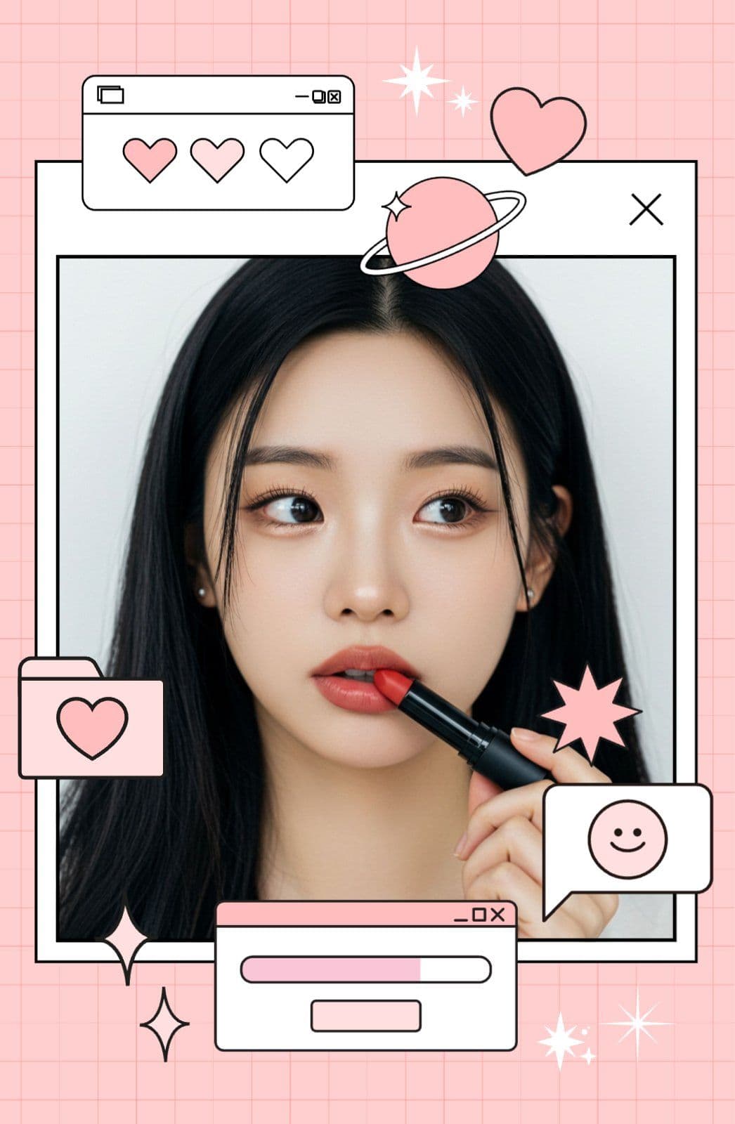 귀여운 디지털 포토 프레임