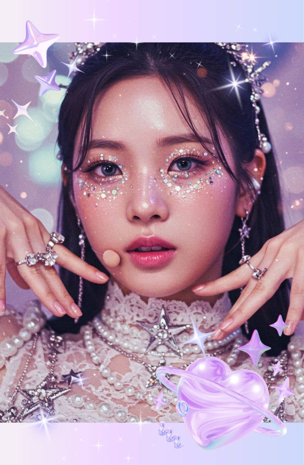 홀로그램 별빛 포토 프레임